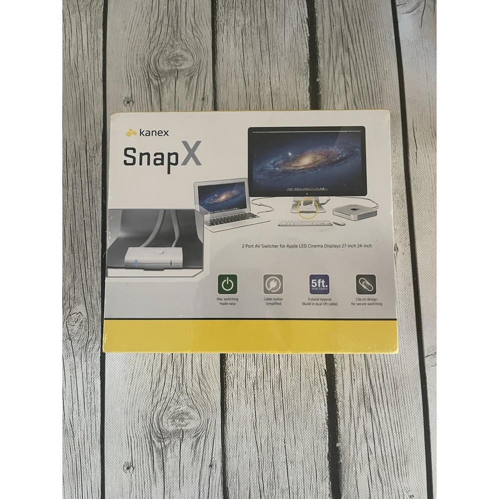 Kanex SnapX 2-Port AV Switch For Apple LED Cinema 27" & 24" Displays New Sealed